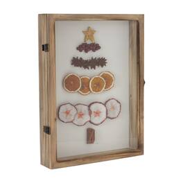 BreeBe - Dried Fruit Tree Shadow Box 16"H - Brown, Orange, White