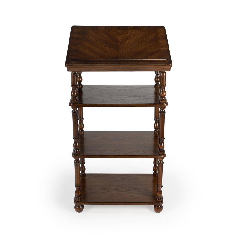 Alt View 2. Butler Specialty - Alden 4-Tier Library Stand - Medium Brown.