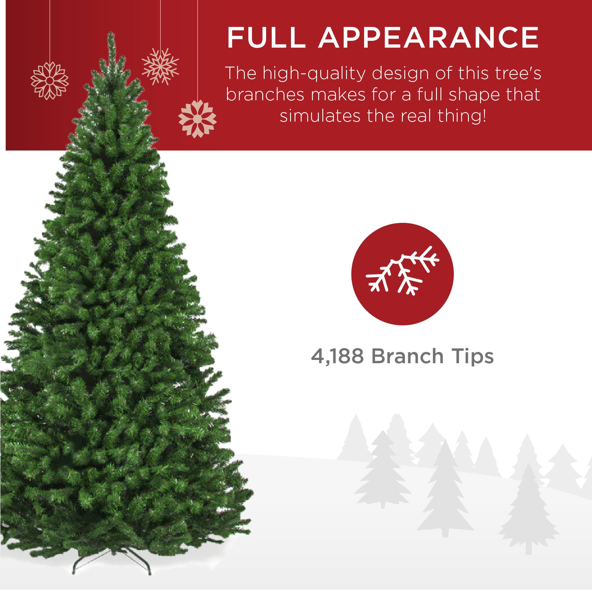 FULL APPEARANCE

The high-quality design of this tree's branches makes for a full shape that simulates the real thing!

4,188 Branch Tips