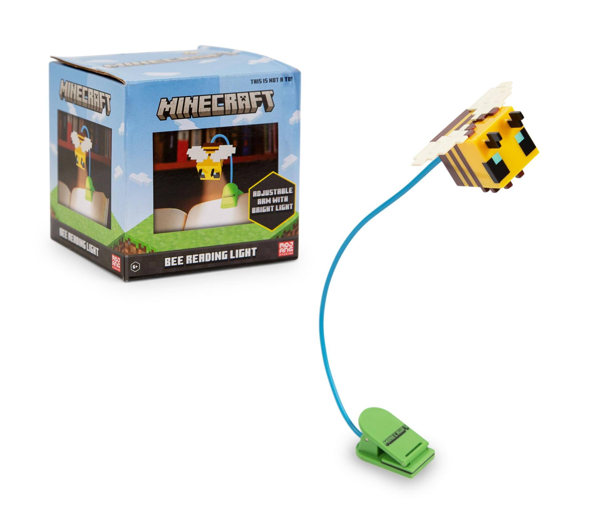 MINECRAFT  
BEE READING LIGHT  

ADJUSTABLE ARM WITH BRIGHT LIGHT  

THIS IS NOT A TOY