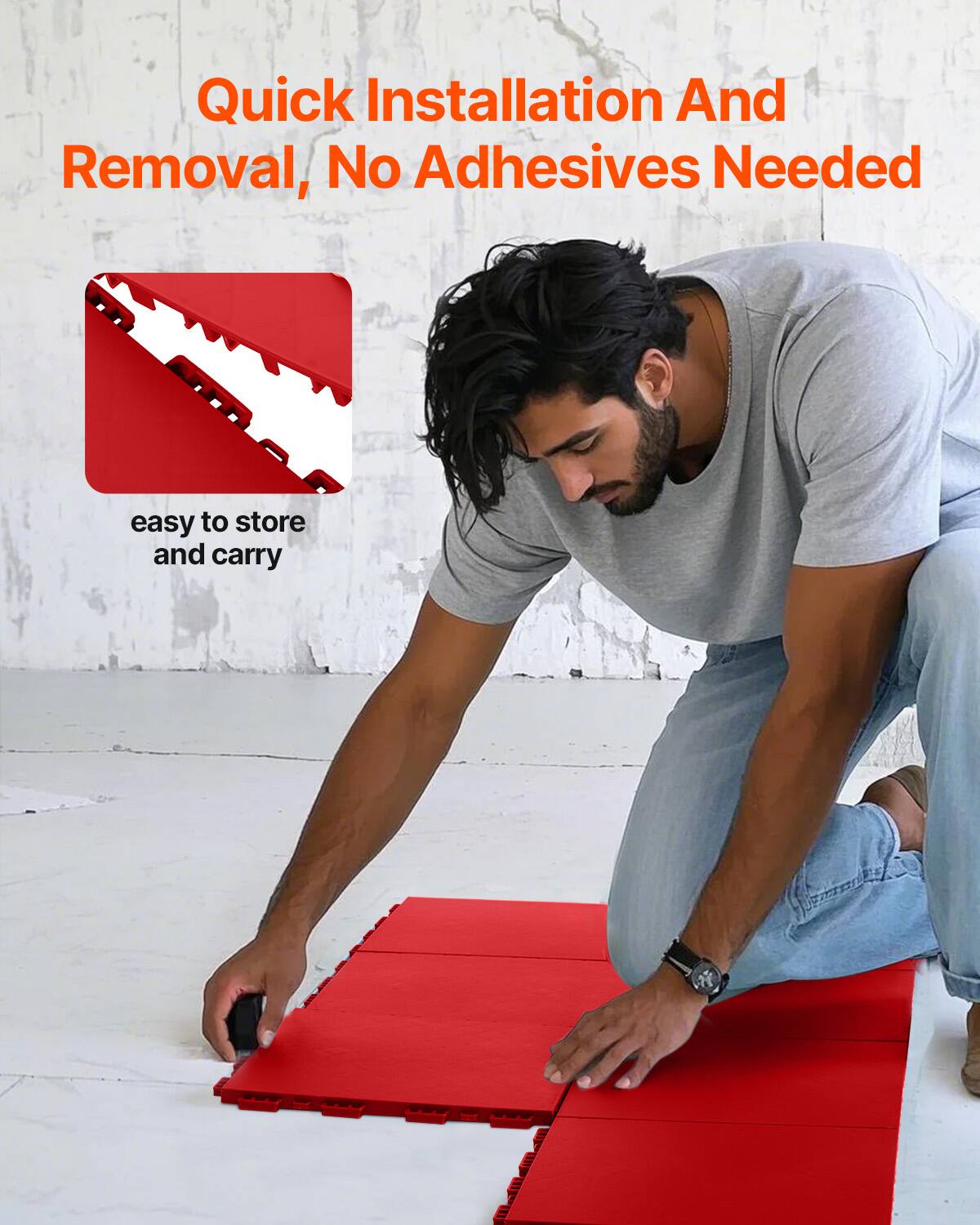 Quick Installation And Removal, No Adhesives Needed

easy to store and carry