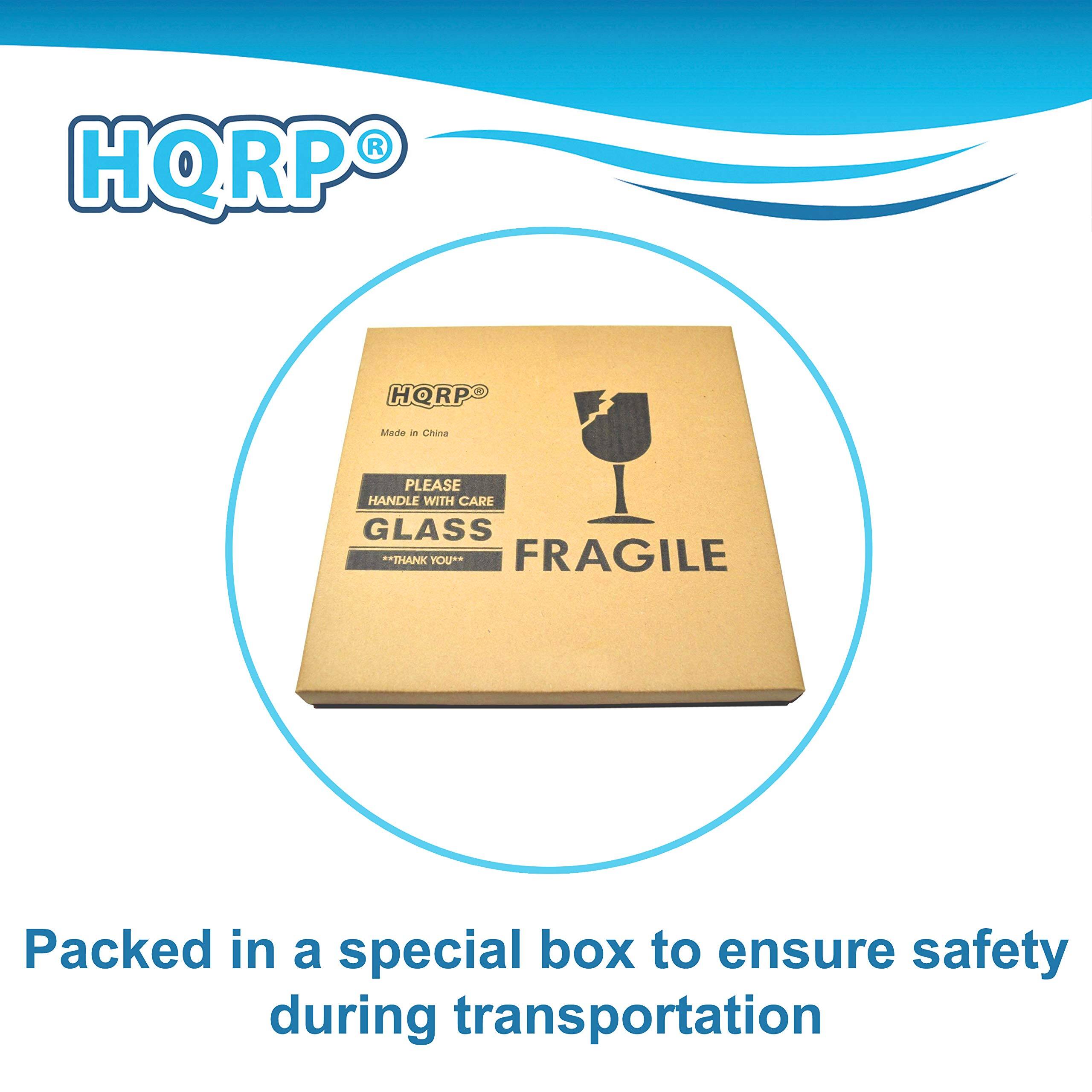 HQRP  
Made in China  
PLEASE HANDLE WITH CARE  
GLASS  
FRAGILE  
*THANK YOU*  

Packed in a special box to ensure safety during transportation