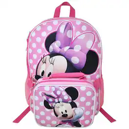 Disney - Fast Forward Kids Backpack & Lunch Bag Set –Minnie Mouse 16" Lightweight School Bookbag with Insulated Lunch Bag - Assorted Pre-Pack