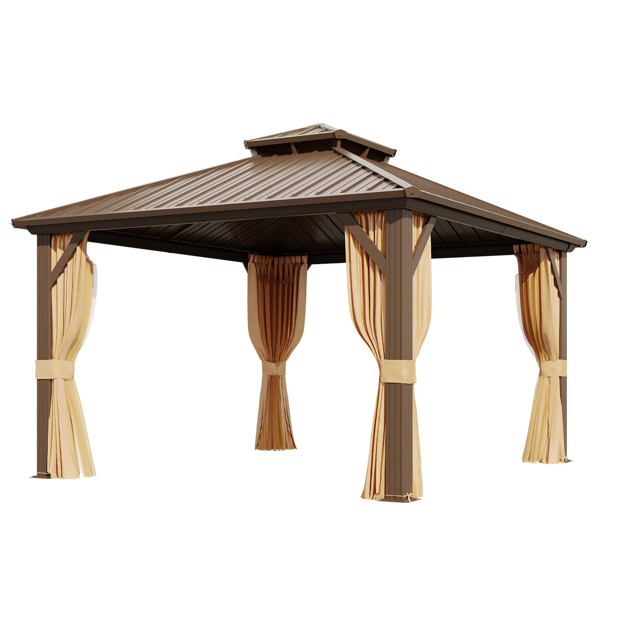 Front. U-HOMY - 10'x10' Hardtop Aluminum - Aluminum Finish.