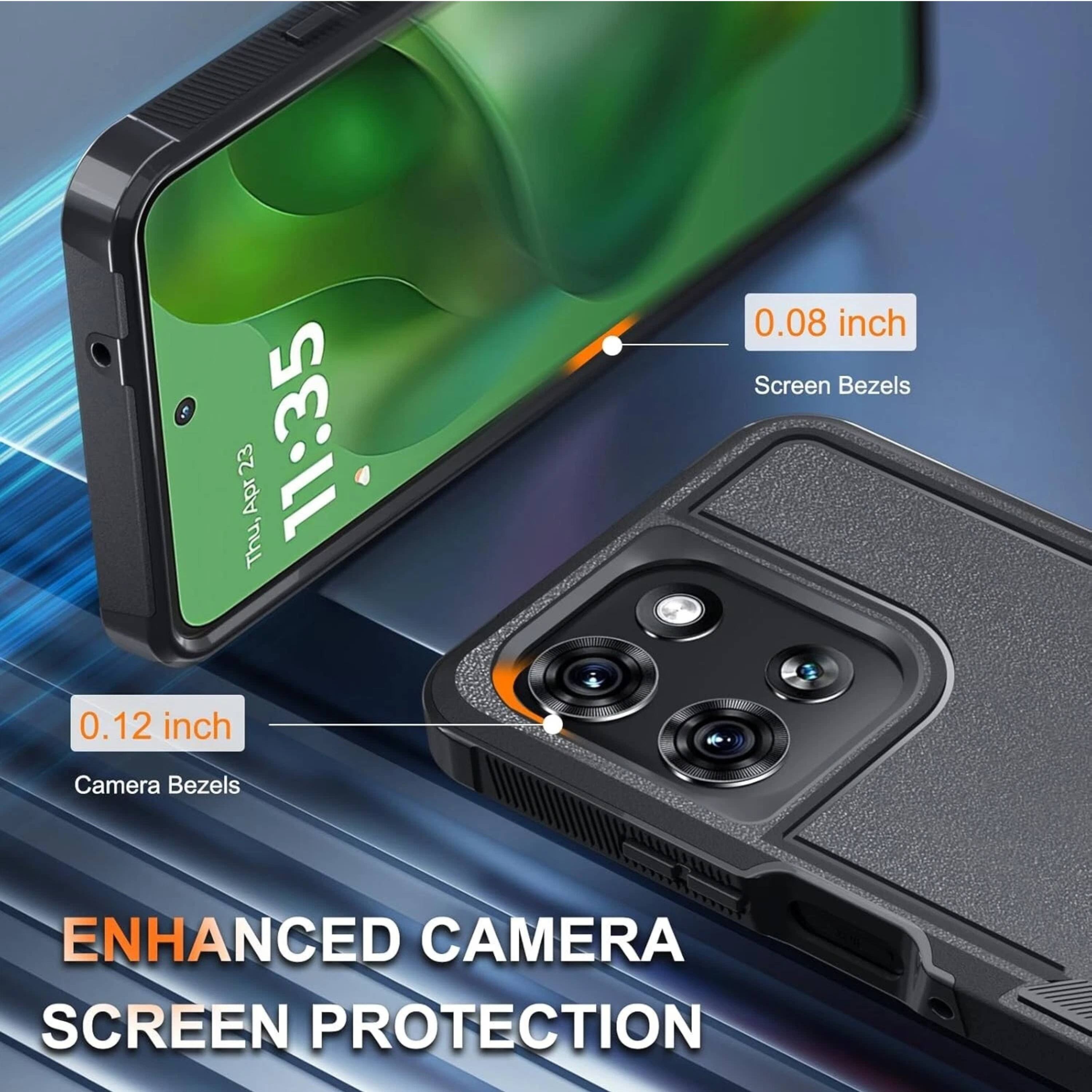 $ 23 Apr Thu, 11:35  
0.08 inch Screen Bezels  
0.12 inch Camera Bezels  
ENHANCED CAMERA SCREEN PROTECTION