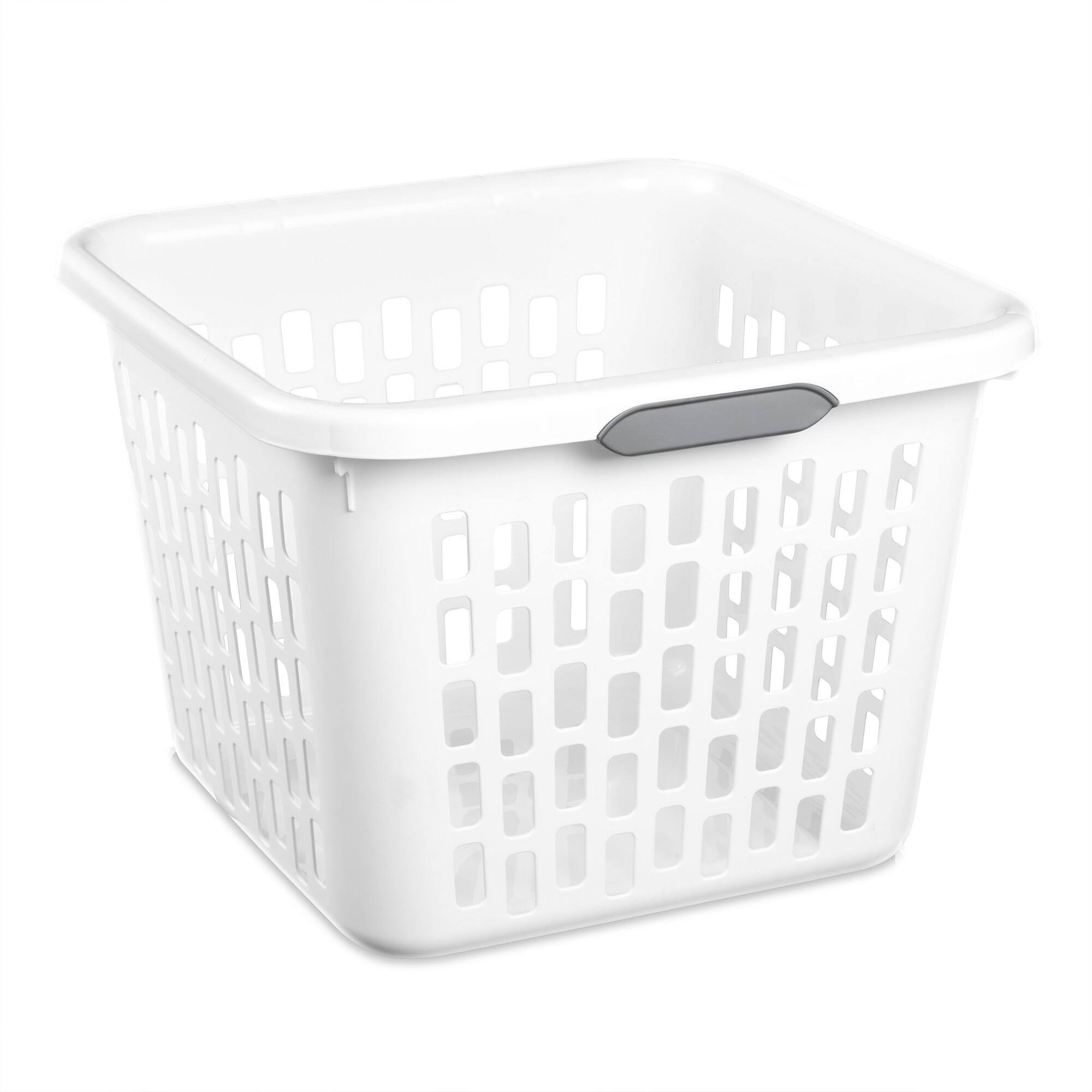 Alt View 5. Sterilite - Sterilite Laundry Basket, 1.5 Bushel Plastic Hamper with Handles, White, 6 Pack - White.