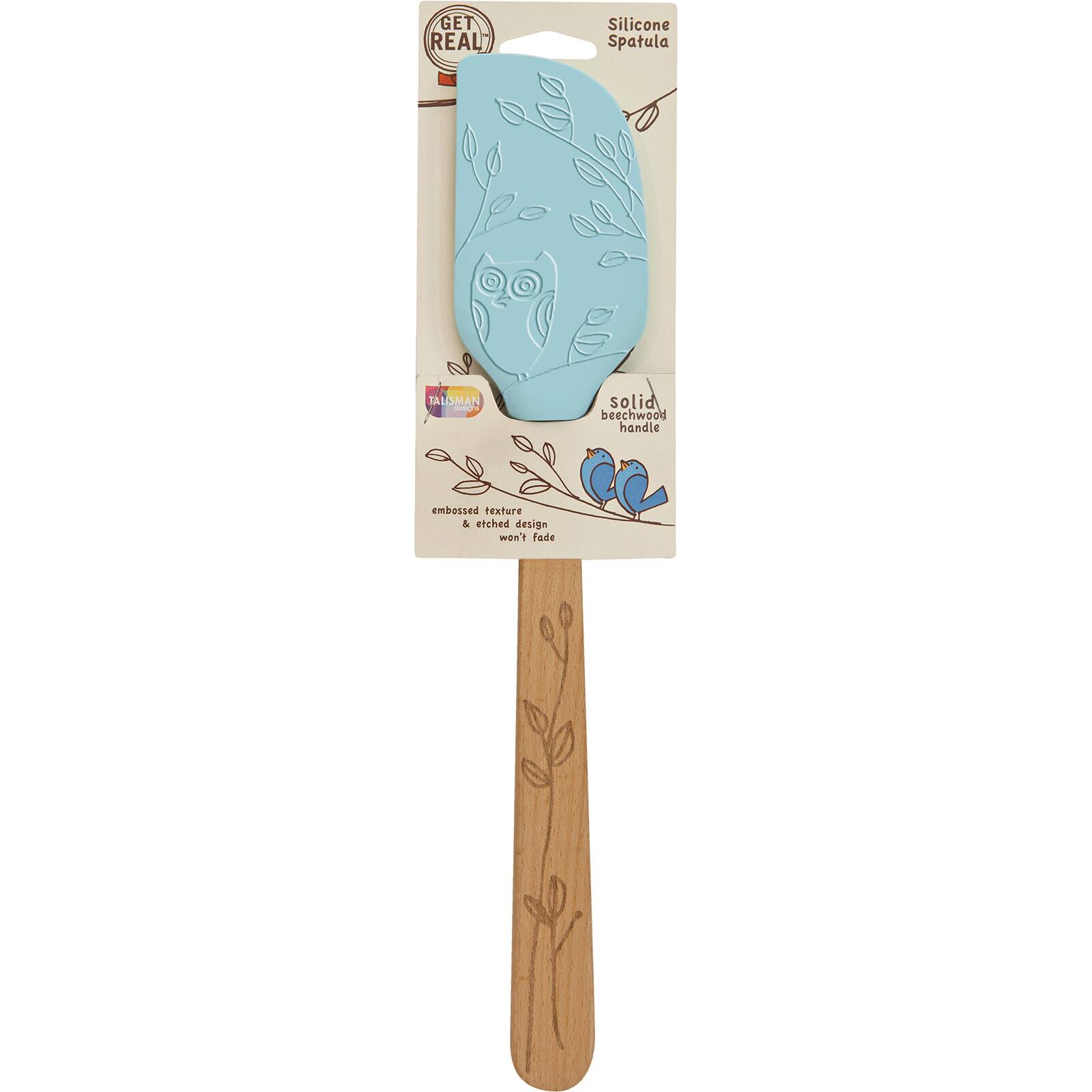 GET REAL  
Silicone Spatula  
TALISMAN Delorpho  
solid beechwood handle  
embossed texture & etched design won't fade