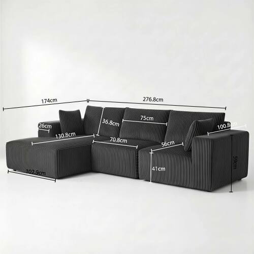174cm  
276.8cm  
26cm  
130.8cm  
102.9cm  
102cm  
36.8cm  
70.8cm  
75cm  
56cm  
41cm  
100.8cm  
59cm