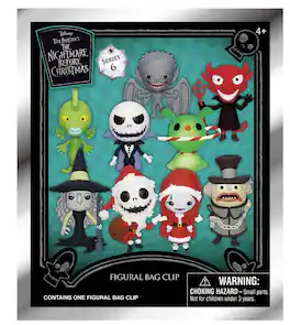 Disney - Nightmare Before Christmas Series 6 3D Foam Bag Clip | One Random - Black