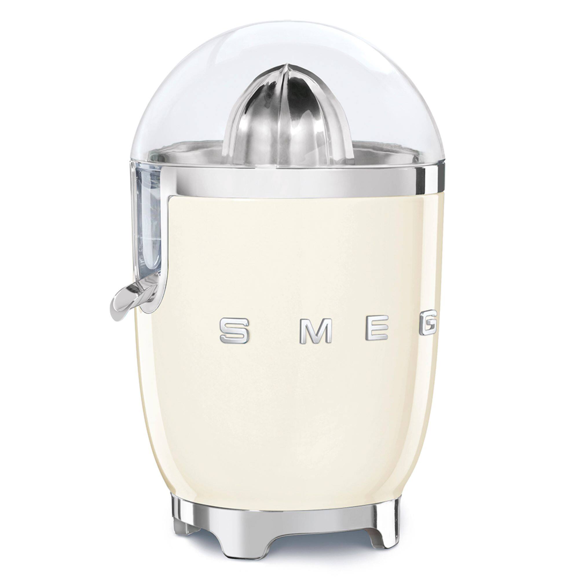 Angle. SMEG - CJF01 Manual Pressure Citrus Juicer - Cream.