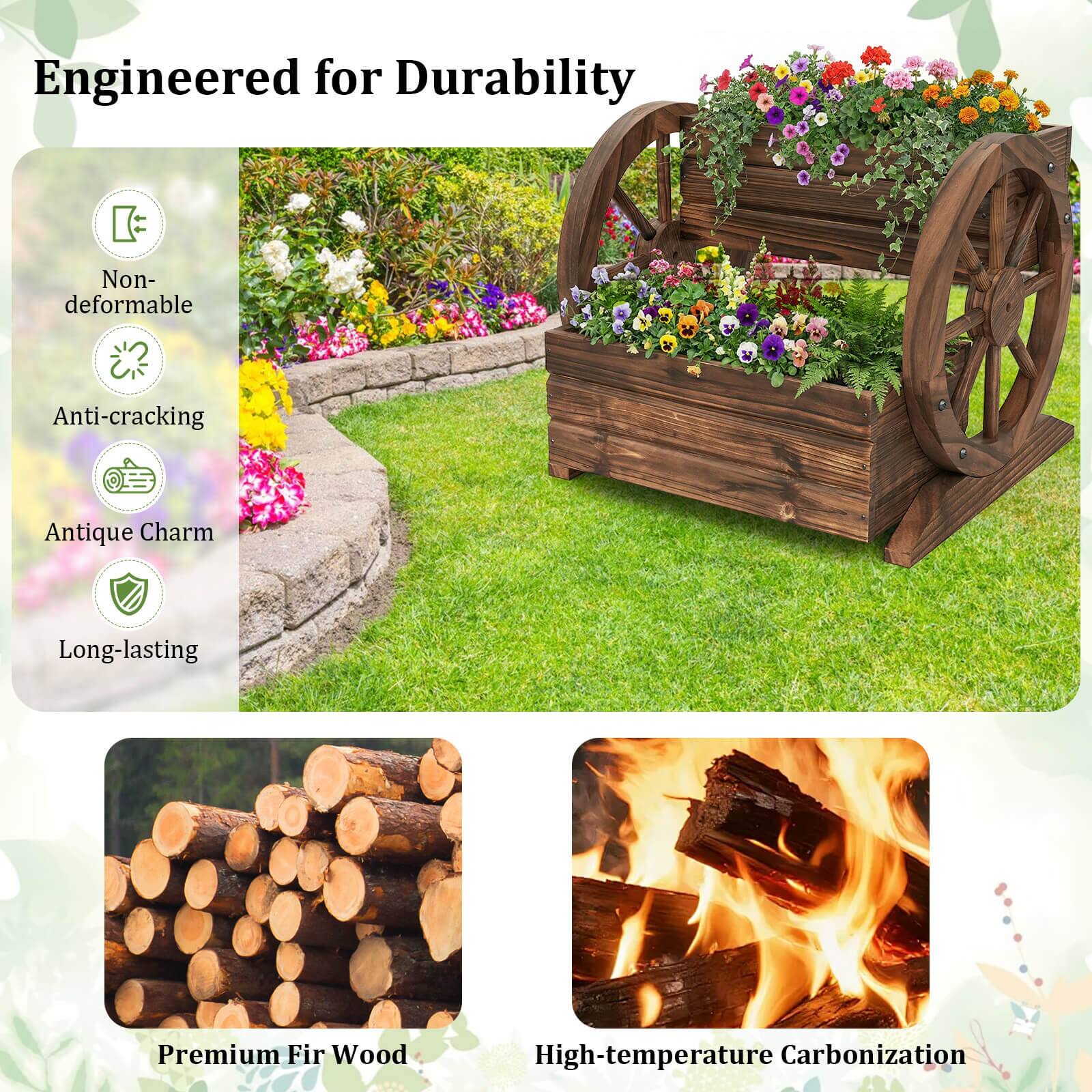 Engineered for Durability

- Non-deformable
- Anti-cracking
- Antique Charm
- Long-lasting

Premium Fir Wood

High-temperature Carbonization