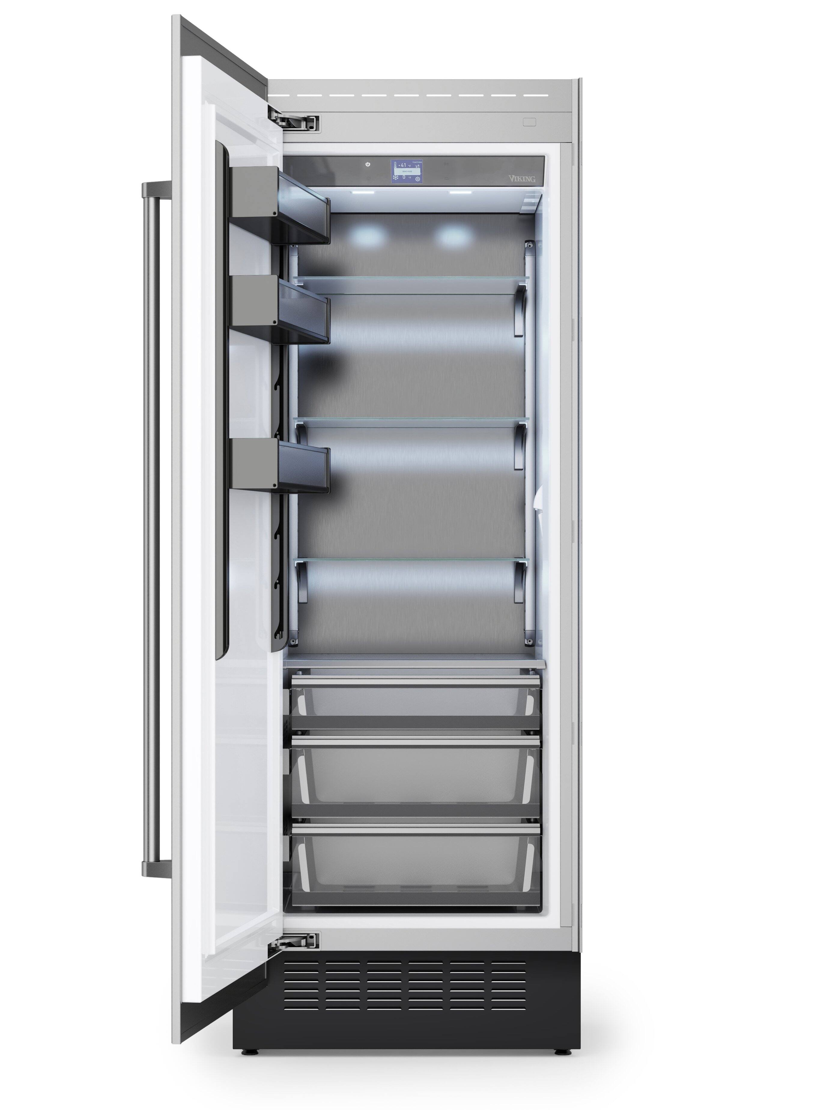 Alt View 1. Viking - 30"W VEIL Integrated Counter-Depth All Refrigerator-Custom Panel _LH - Panel Ready.