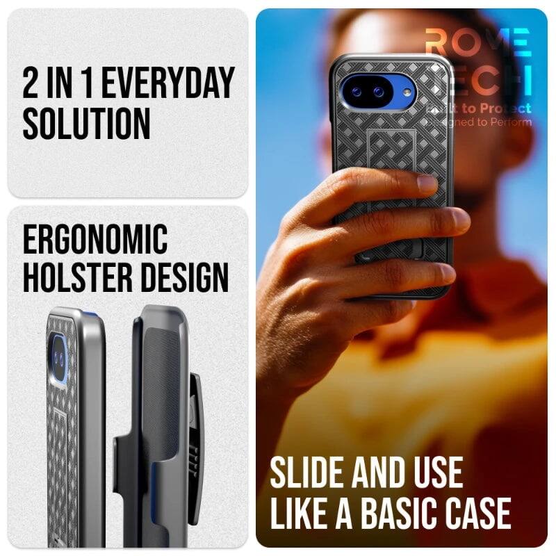 2 IN 1 EVERYDAY SOLUTION

ERGONOMIC HOLSTER DESIGN

SLIDE AND USE LIKE A BASIC CASE