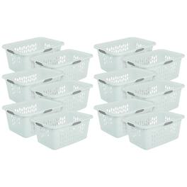 Sterilite - Laundry Basket, 2 Bushel Plastic Hamper with Handles, 12 Pack - Mint