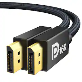 iVANKY - 6.6ft DP 2.1 Cable, 80Gbps bandwidth. Supports 16K@60Hz, 8K@240Hz, 4K up to 540Hz, with HDR10, HDCP and DSC 1.2a - Black