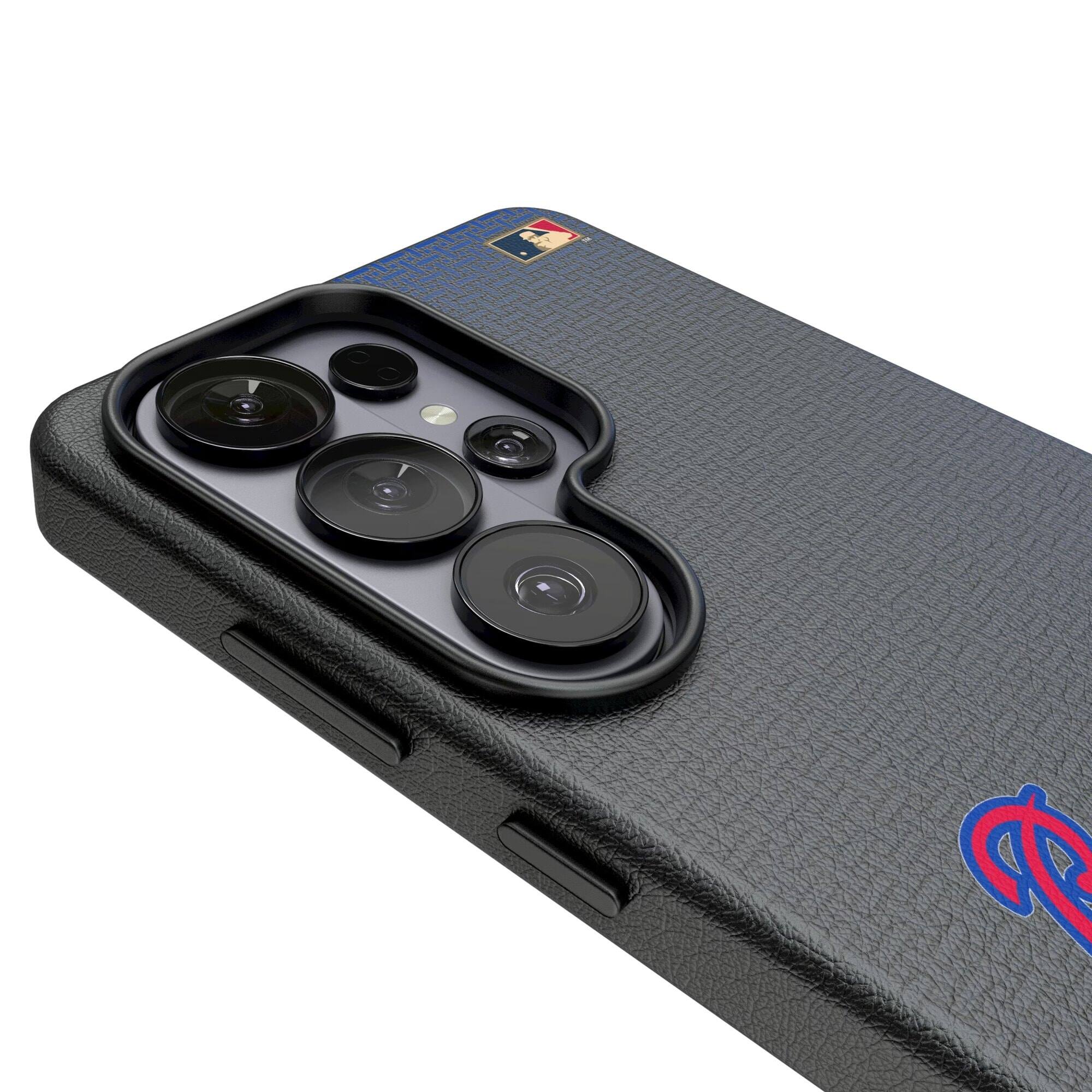 Alt View 2. Keyscaper - Atlanta Braves Cooperstown Collection Home 2012 Galaxy Magnetic Bump Case - S25 Ultra - Black.