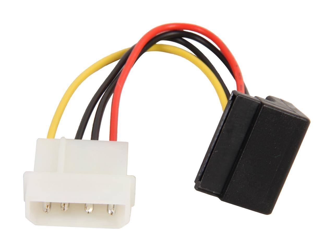 Alt View 1. Nippon Labs - Nippon Labs POW-S6190-RA 6" Molex 4 Pin Male to SATA Female(Right Angle Connector) Power Adaptor Cable.