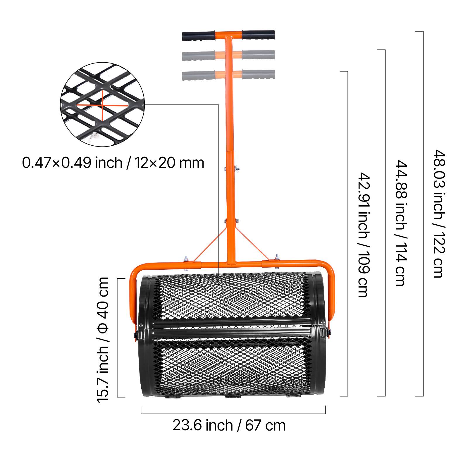 0.47 x 0.49 inch / 12 x 20 mm

15.7 inch / 40 cm

23.6 inch / 67 cm

42.91 inch / 109 cm

44.88 inch / 114 cm

48.03 inch / 122 cm