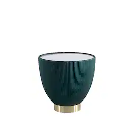 Manhattan Comfort - Anderson Modern Sintered Stone Top Upholstered End Table - Green