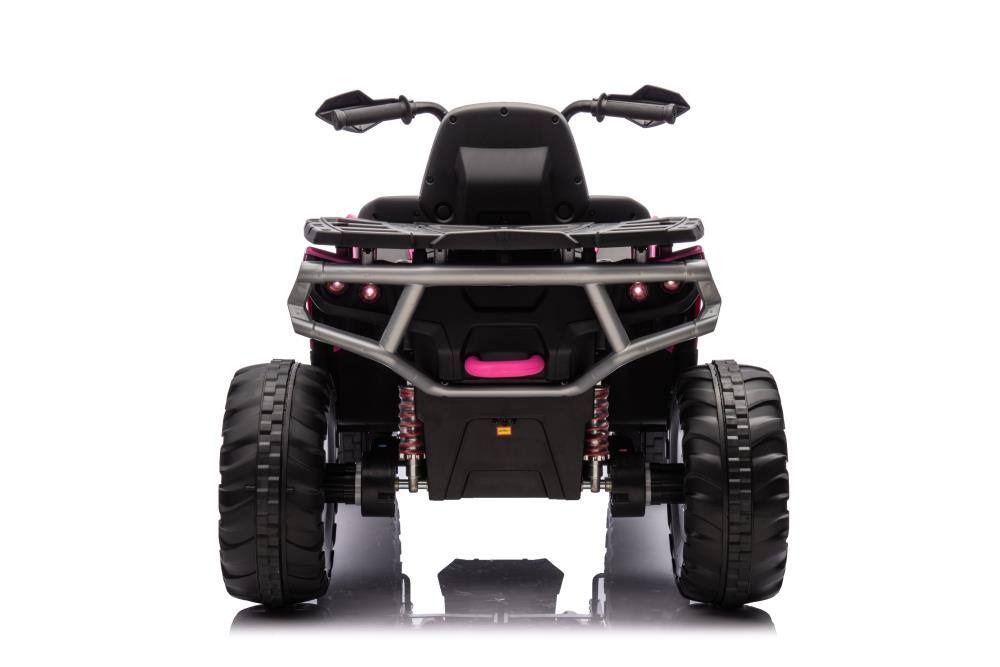 Back. BreeBe - Kids ATV 4 Wheeler, 24V 4WD Electric ATV Ride On Toy for Big Kid w/ 2-Seater, 4x200W Motor, 6Mph Max Speed - Pink.
