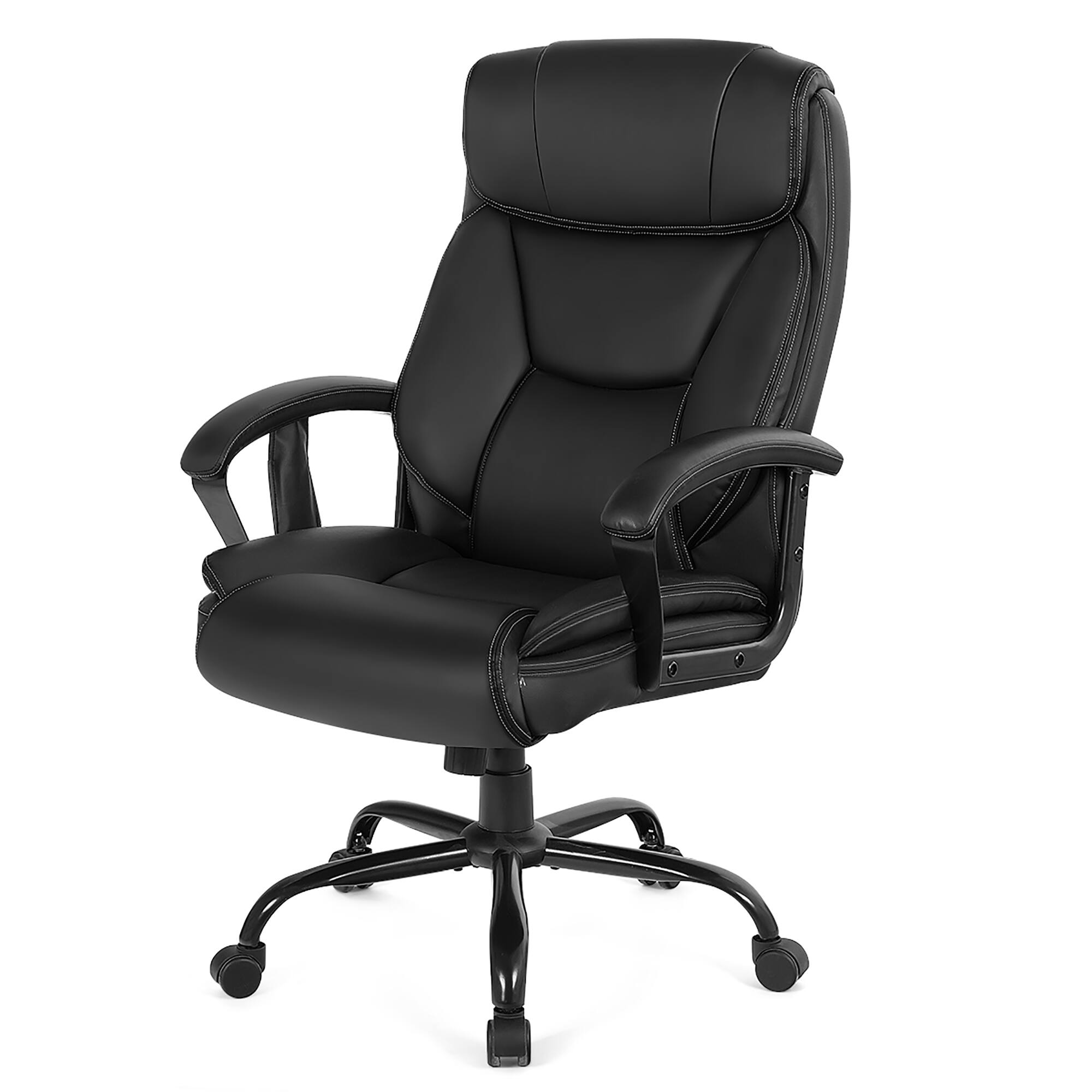 Alt View 21. Costway - Big & Tall Executive PU Leather Massage Chair - Black.