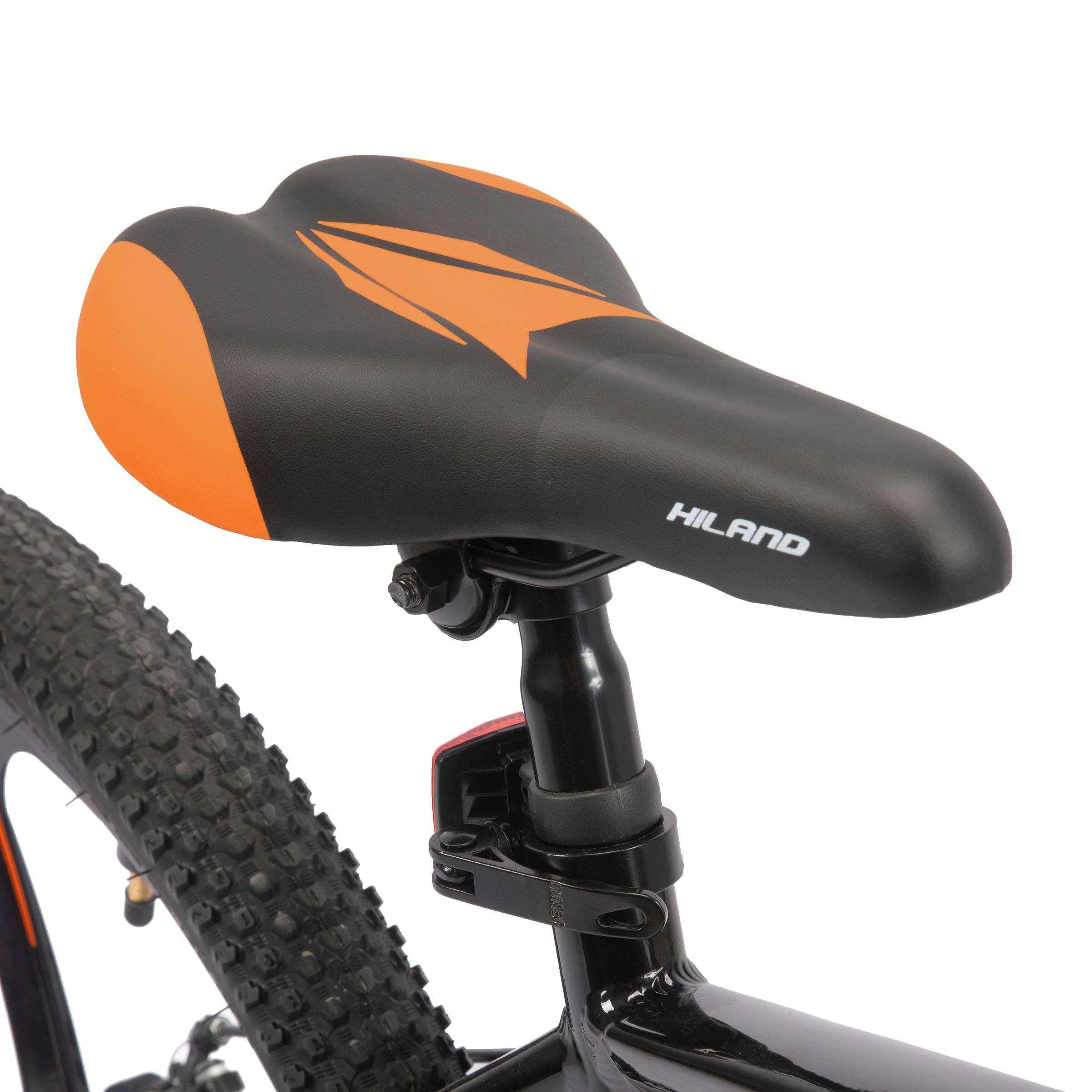 Alt View 4. HILAND - HILAND 26" Mountain Bike for Men Women Adults, 18-Speed, Disc Brake, Lightweight Aluminum Frame, 6-Spoke MTB Orange - Orange.