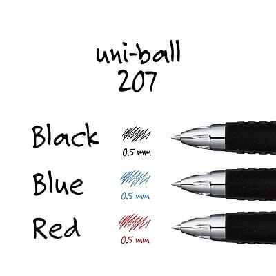 uni-ball 207  
Black 0.5 mm  
Blue 0.5 mm  
Red 0.5 mm
