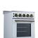 Alt View 8. Forno Appliances - Pallerano 2.05 Cu. Ft. Freestanding Electric Range with Antique Brass Accessories - White.