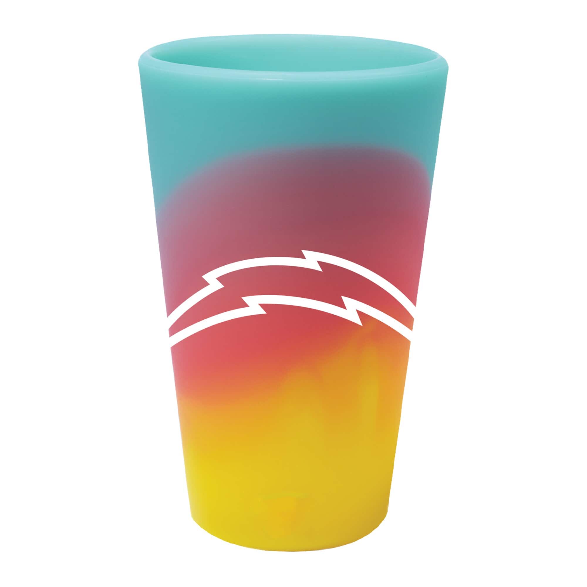 Action Racing - Los Angeles Chargers 16oz. Fashion Silicone Pint Glass - Multicolor