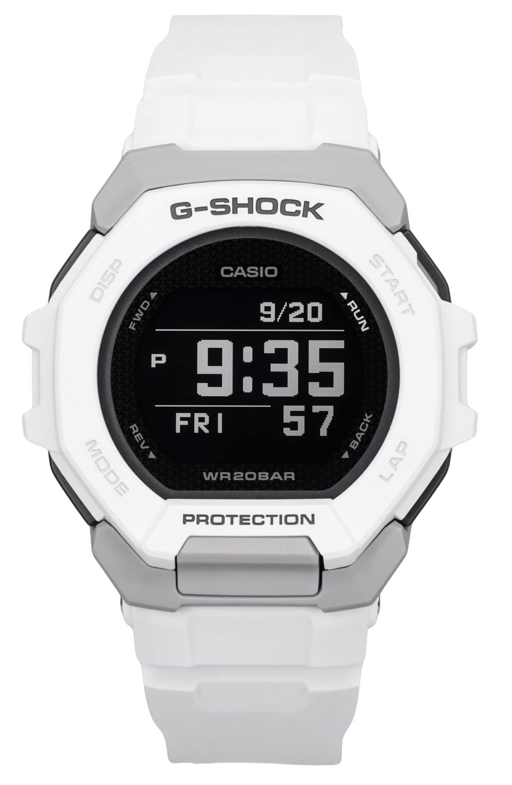 Casio - G-Shock G-Squad Digital Smartphone Link White Bio-Based Resin Quartz GBD-300-7 200M Men's Watch - Black
