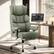 Front. KERDOM - Large PU Leather Office Chair with Footrest, Ergonomic Wide Seat Comfy Executive High Back Reclining Desk Gaming Chair - Green.