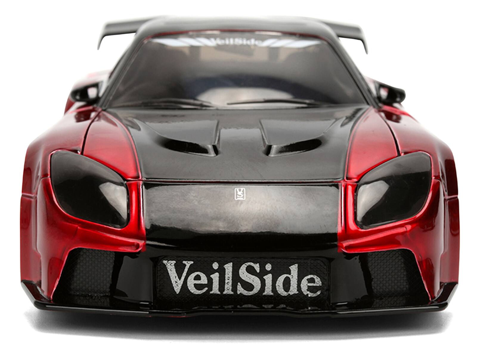 Alt View 5. Jada - 1995 Mazda RX-7 Widebody RHD "VeilSide" Black and Red Metallic "JDM Tuners" Series 1/24 Diecast Model Car by Jada - Multicolor.