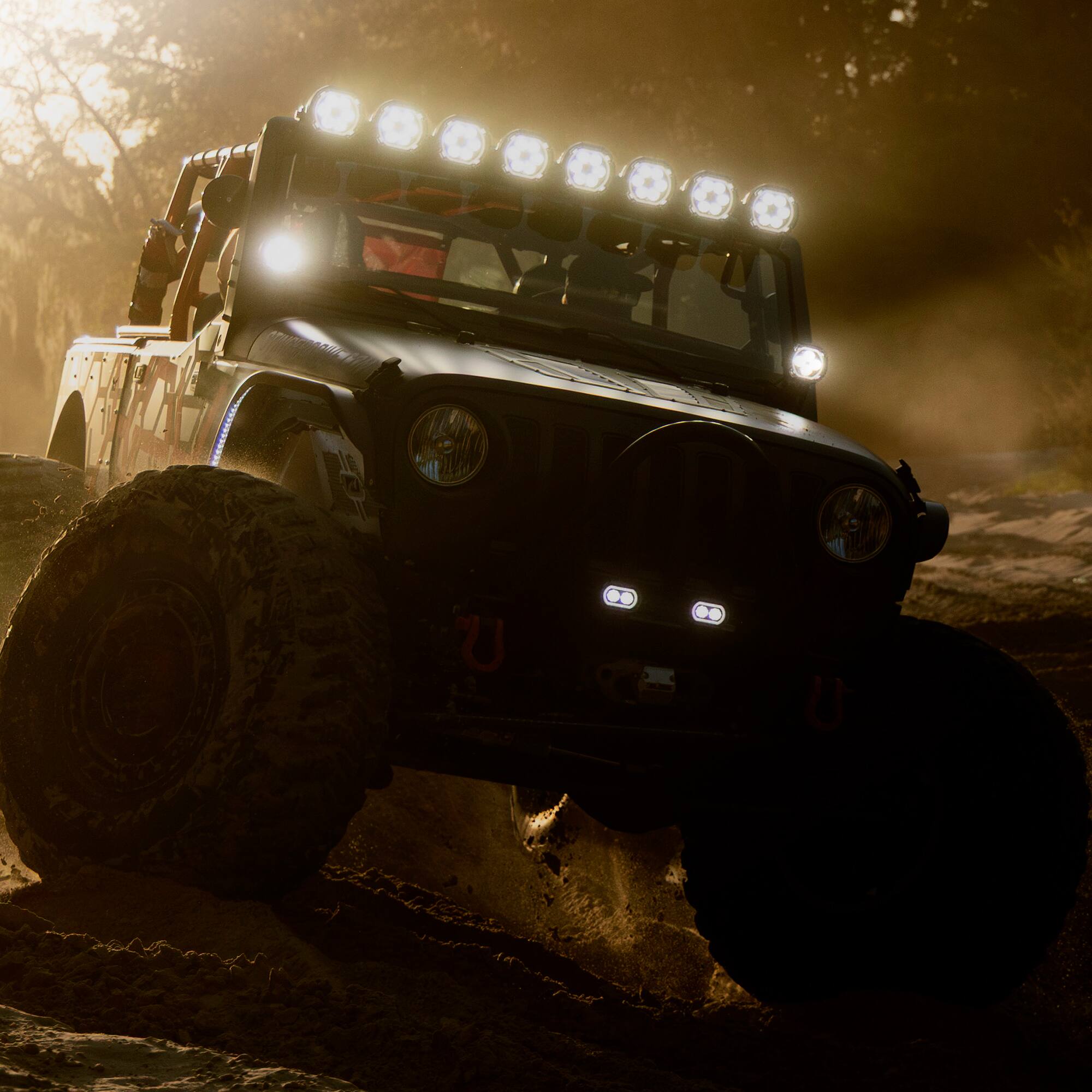 Alt View 7. Stinger - HEXCORE 2x4” Universal Off-Road LED Pod Lights (Pair), Amber/White Spot Beam for Cars, Trucks, Jeeps, UTVs, 4x4 Vehicles - Black.