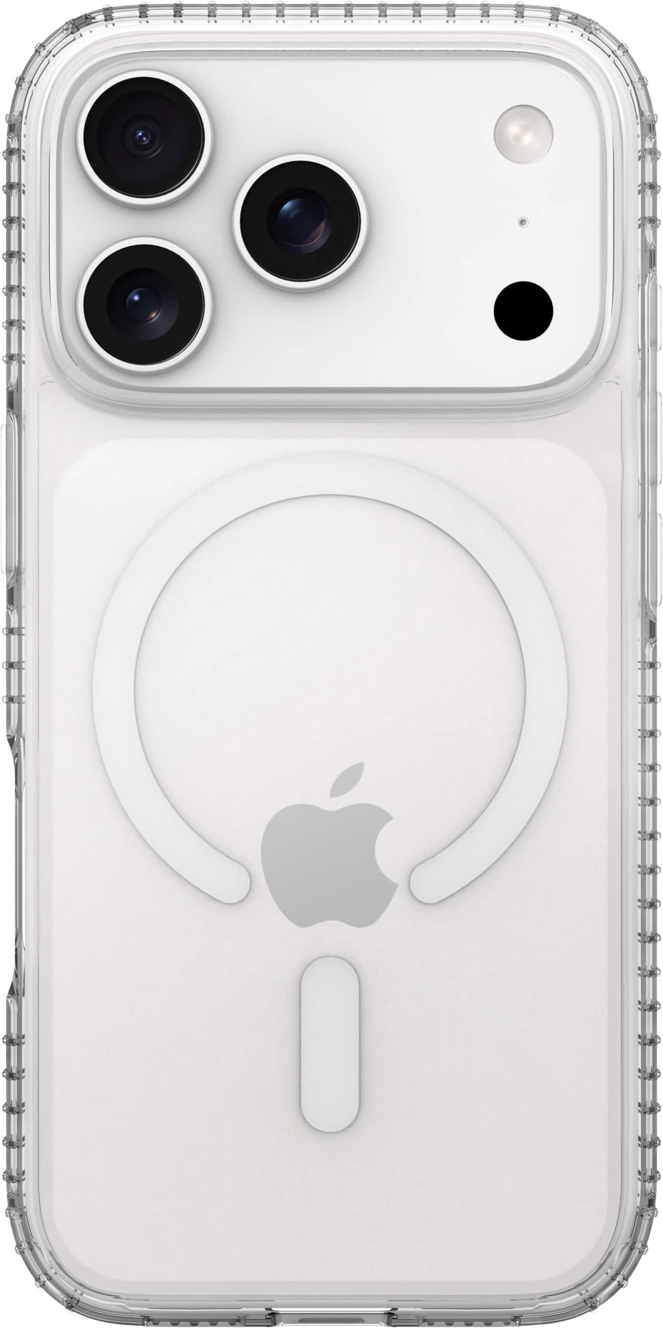 Front. Insignia™ - Hard-Shell Case with MagSafe for Apple iPhone 17 Pro - Clear.