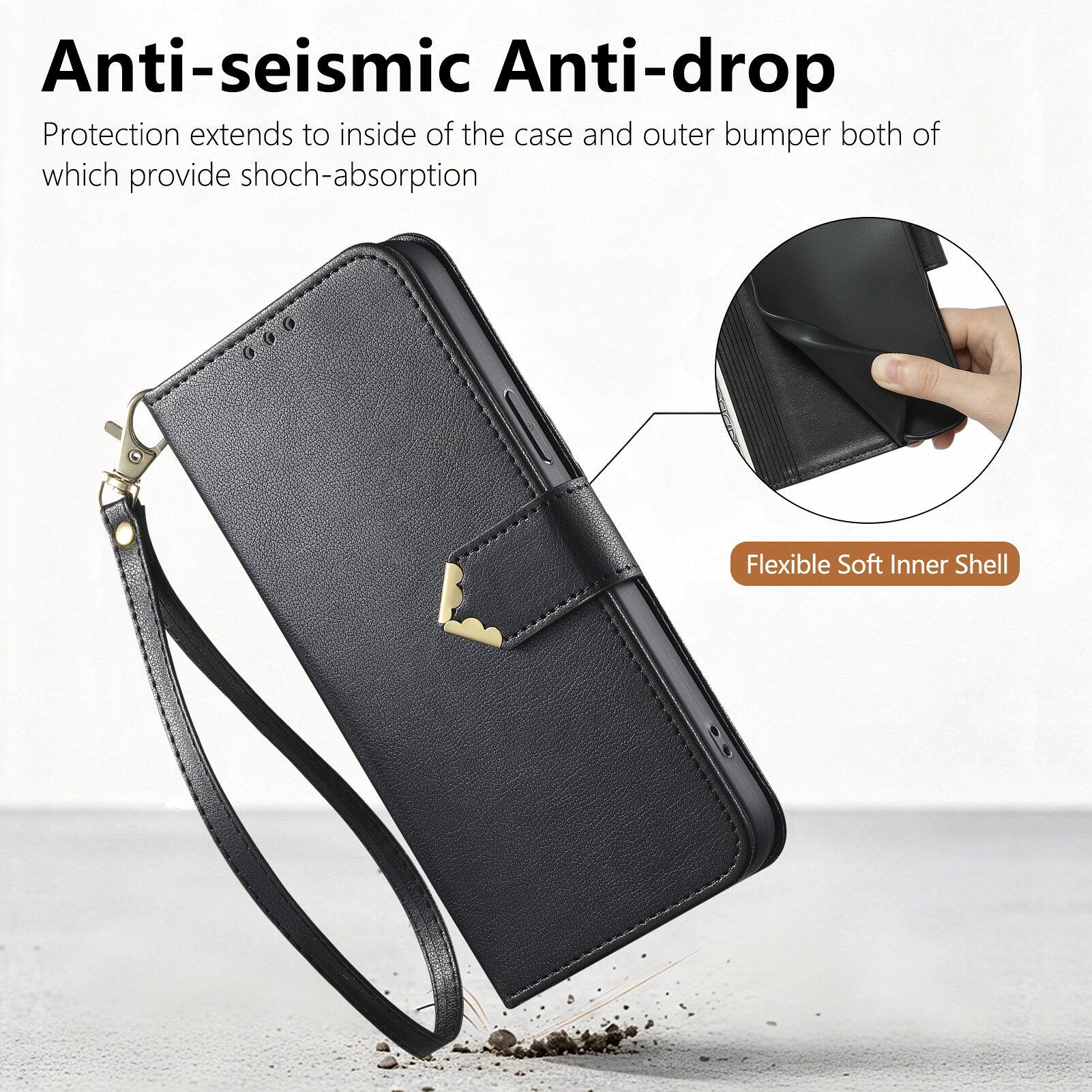 Anti-seismic Anti-drop Protection extends to inside of the case and outer bumper both of which provide shock-absorption

Flexible Soft Inner Shell