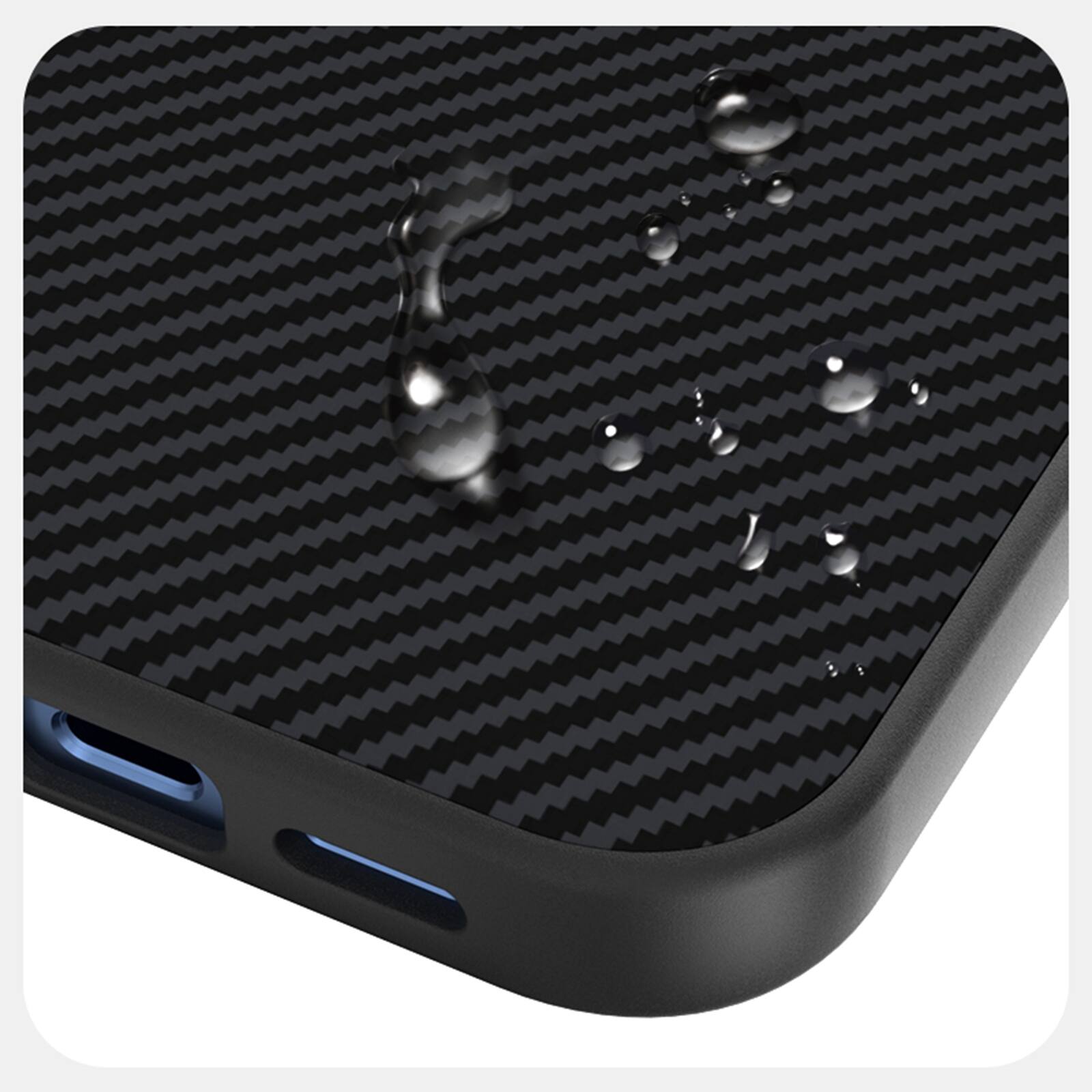Alt View 2. Dteck - Carbon Fiber Texture Magnetic Case for Google Pixel 10 Pro, Shockproof Slim Protective Cover with Metal Camera Ring - Blue.