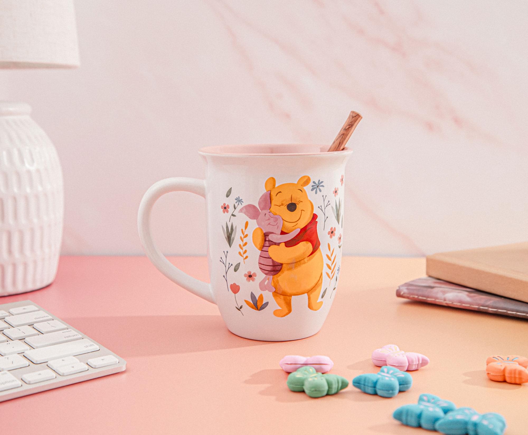 Alt View 10. Disney - Disney Winnie the Pooh and Piglet "Home Is With You" Wide Rim Ceramic Mug - White.