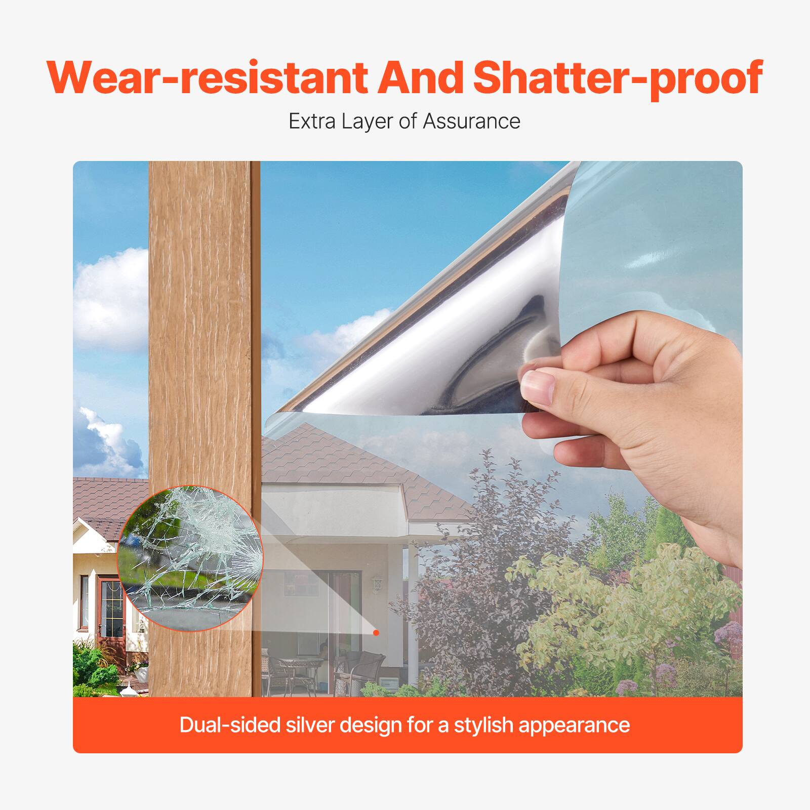 Wear-resistant And Shatter-proof  
Extra Layer of Assurance  

Dual-sided silver design for a stylish appearance