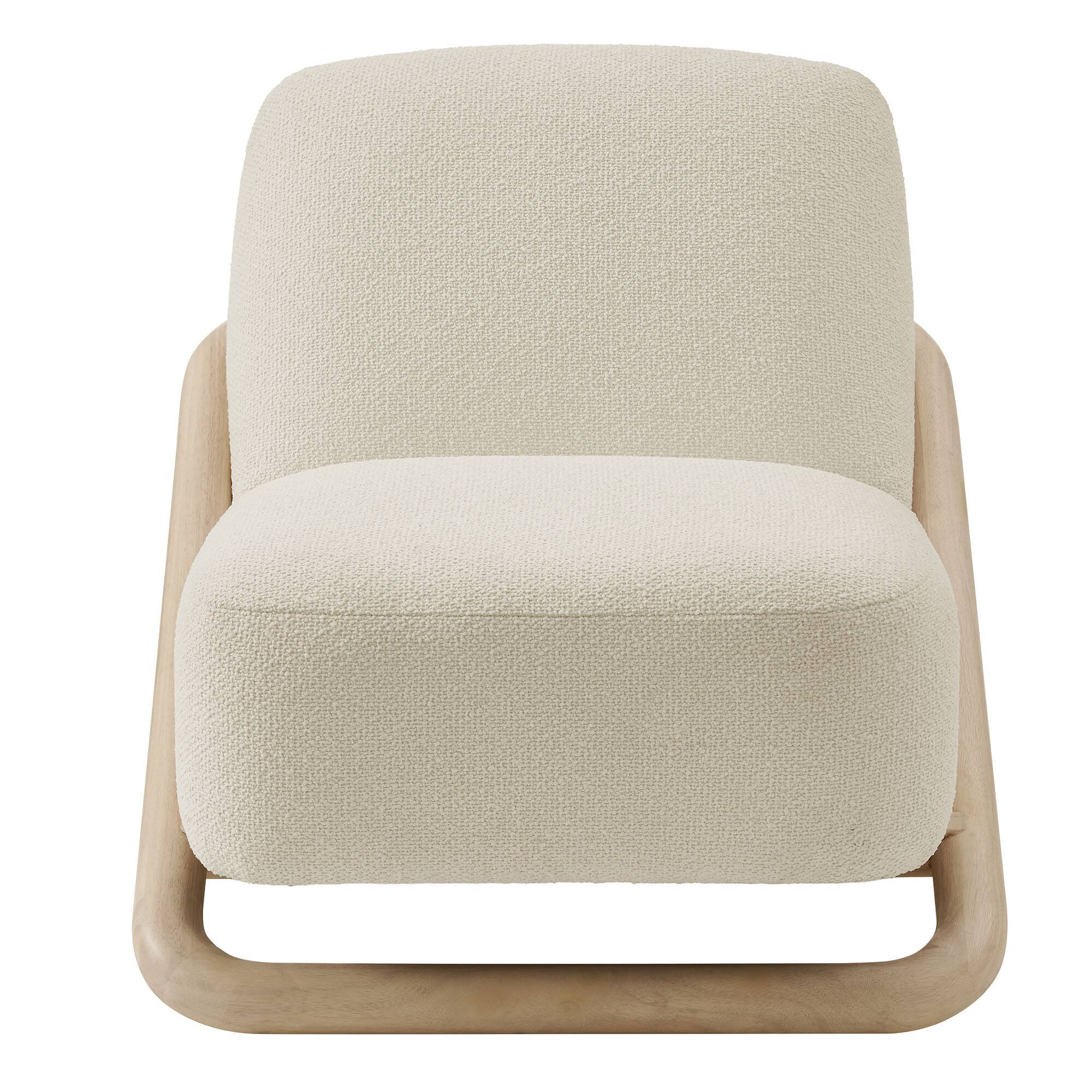 Alt View 4. Modway - Vander Textured Fabric Accent Chair by Modway - Oak Cream.