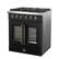 Angle. Forno Appliances - Galiano 4.32 Cu. Ft. Freestanding Gas Convection Range with French Door Design - Black.