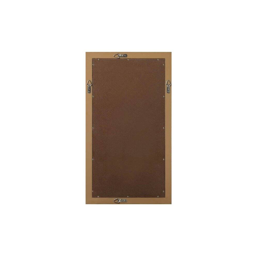 Angle. Elegant Kitchen and Bath - Noah Wooden Rectangle Mirror 18 x 32 in Honey Teak - Honey Teak.