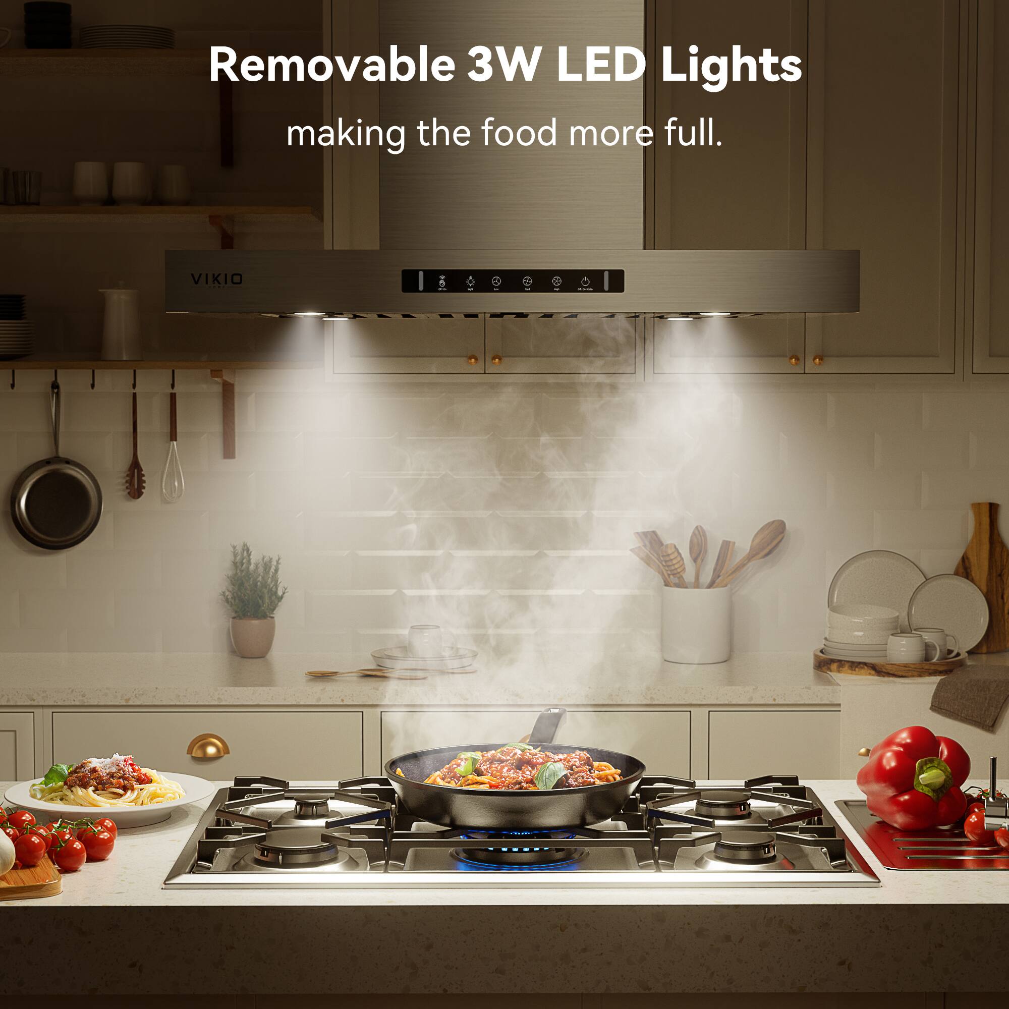 Removable 3W LED Lights making the food more full. VIKIO 5