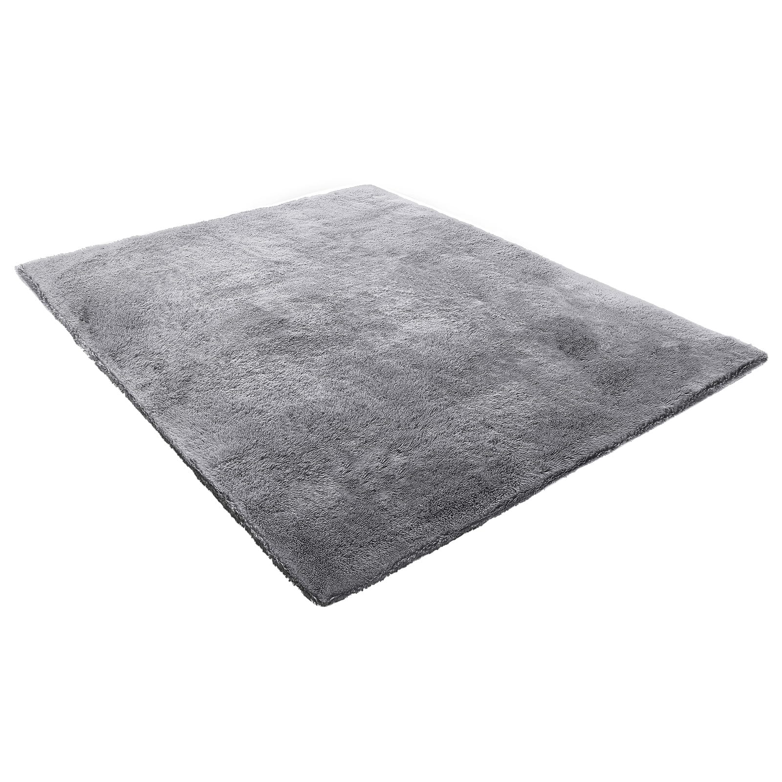 Front. VEVOR - Indoor Plush Area Rugs, 8 x 10 ft Soft Plush Carpet, Furry Shag Area Rugs for Living Room, Bedroom, Sunroom - Grey.