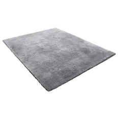 Front. VEVOR - Indoor Plush Area Rugs, 8 x 10 ft Soft Plush Carpet, Furry Shag Area Rugs for Living Room, Bedroom, Sunroom - Grey.