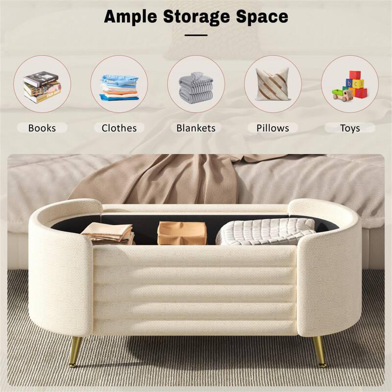 Ample Storage Space

- Books
- Clothes
- Blankets
- Pillows
- Toys