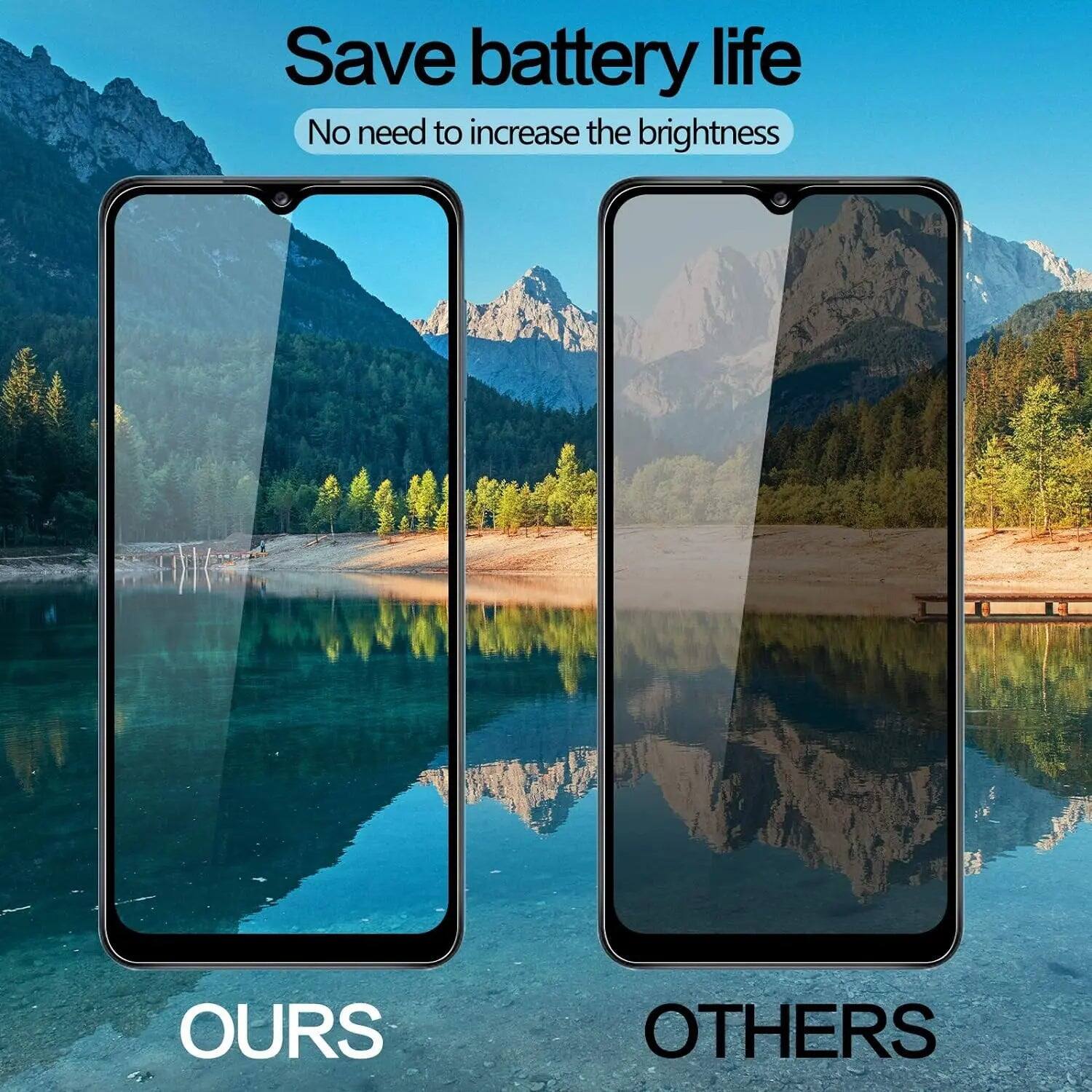 Save battery life  
No need to increase the brightness

OURS  
OTHERS