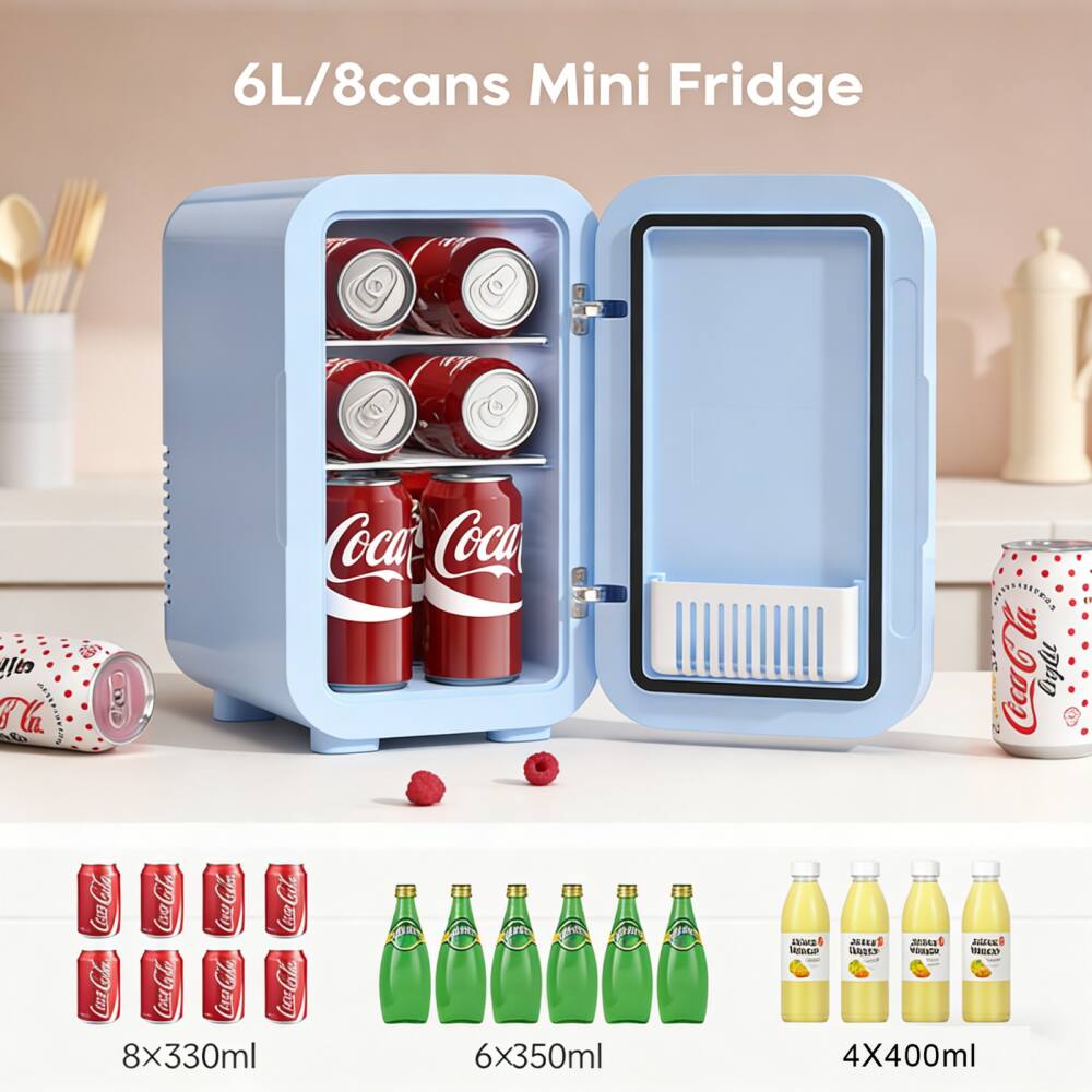 6L/8cans Mini Fridge

Coca-Cola
8x330ml

6x350ml

4x400ml