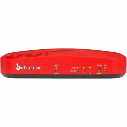 Firebox T115-W
2.4GHz 5GHz
1000 10/100
2 1 0
Status Attn Mode