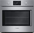 Bosch - 500 Series 30" 4.6 Cu. Ft. Built-In Single Electric Smart Wall Oven with True Convection, Left-Swing Door - Stainless Steel