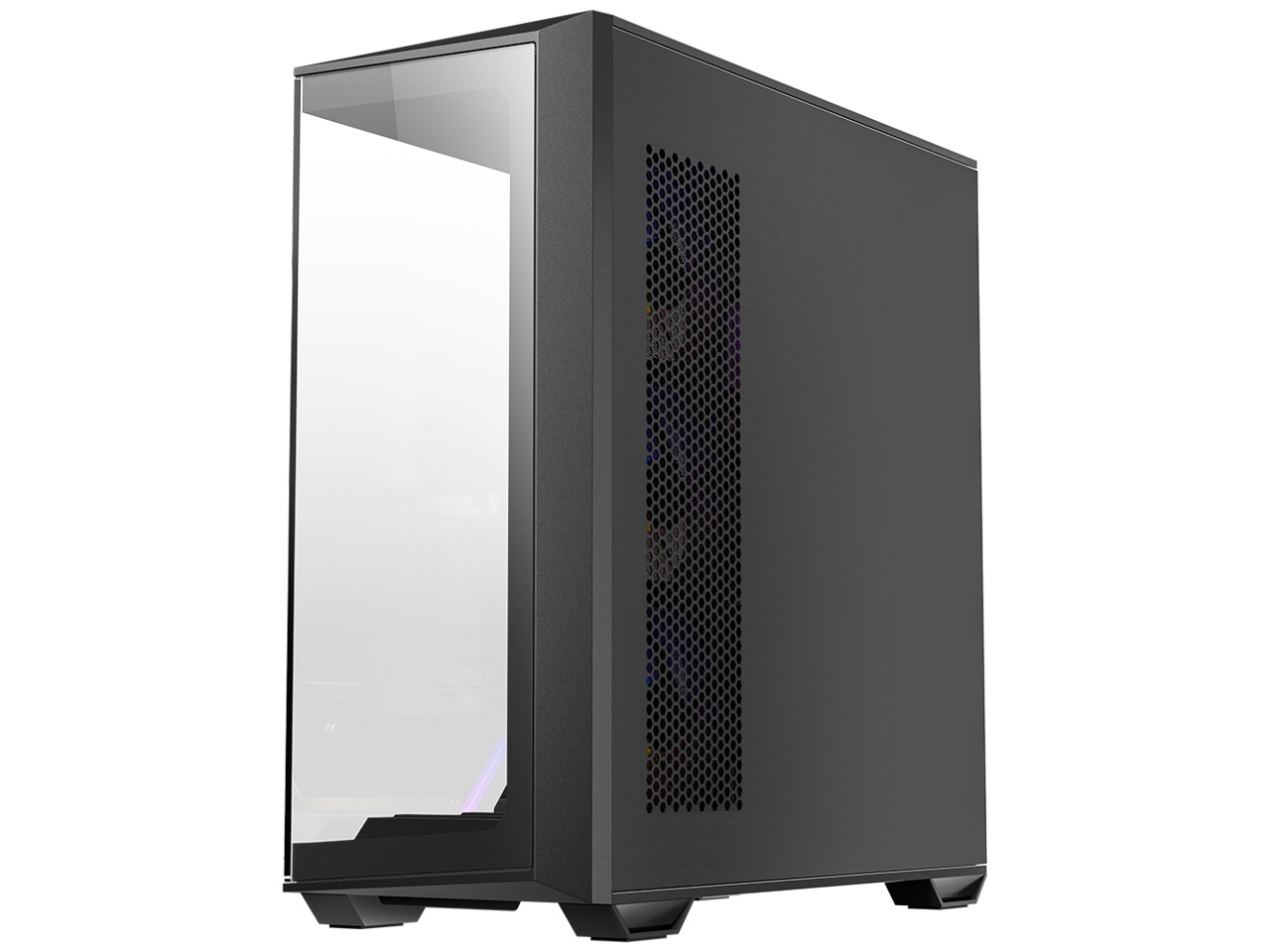 Alt View 5. Antec - Antec C3 ARGB, 4 x 120mm ARGB Fans, 8 Fan Support, Type-C 3.2 Gen 2, Tempered Glass, 360mm Radiator, Mid-Tower ATX Case - Black.